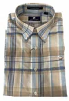 Jay Cotton Men's Jasper Short Sleeve Shirt In Multi In Blue