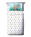 Jay Franco Bingo Microfiber 3 Piece Sheet Set, Toddler In White
