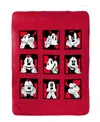 Jay Franco Mickey Mouse Expressions Silk Touch Throw, 70" X 50" In Red