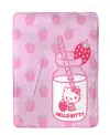Jay Franco Strawberry Milk Silk Touch Throw, 60" X 46" In Pink