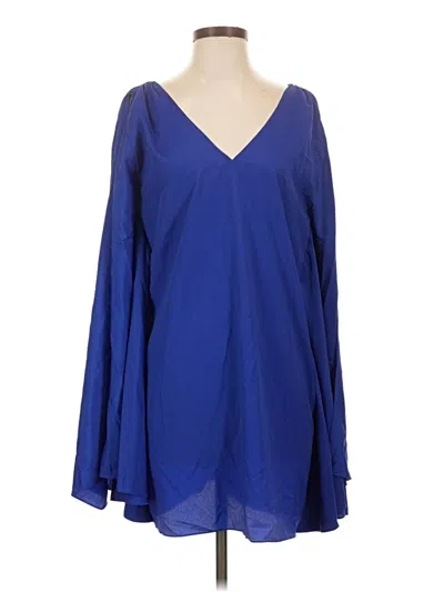 Pre-owned Jay Godfrey 3/4 Sleeve Blouse In Blue