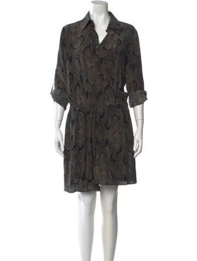 Pre-owned Jay Godfrey Animal Print Mini Dress In Black