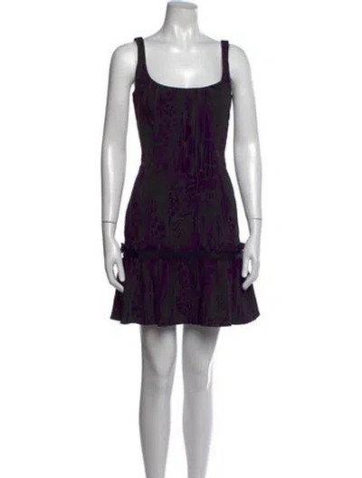 Pre-owned Jay Godfrey Animal Print Mini Dress In Black