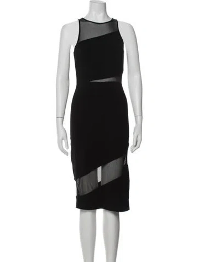 Pre-owned Jay Godfrey Asymmetrical Knee-length Dress In Black