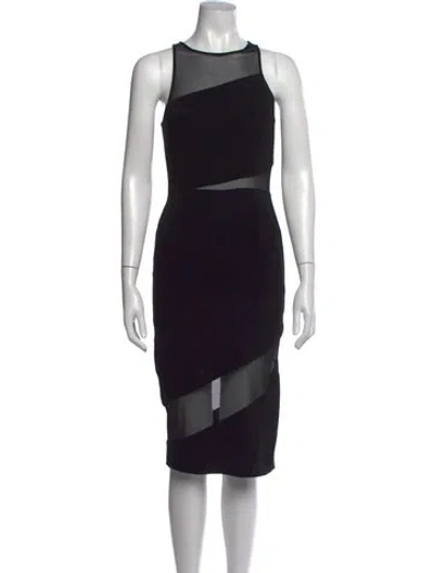 Pre-owned Jay Godfrey Asymmetrical Knee-length Dress In Black