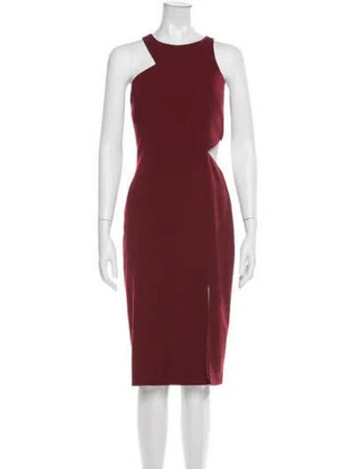 Pre-owned Jay Godfrey Asymmetrical Knee-length Dress In Burgundy