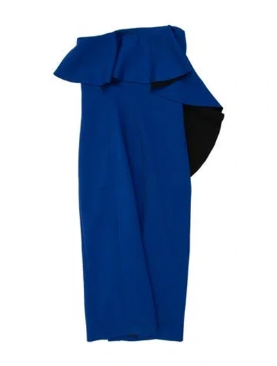 Pre-owned Jay Godfrey Asymmetrical Knee-length Dress W/ Tags In Blue
