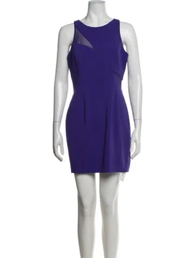 Pre-owned Jay Godfrey Asymmetrical Mini Dress In Purple