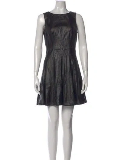 Pre-owned Jay Godfrey Bateau Neckline Mini Dress In Black