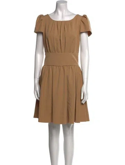 Pre-owned Jay Godfrey Bateau Neckline Mini Dress In Neutral
