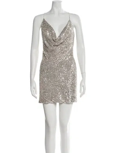 Pre-owned Jay Godfrey Cowl Neck Mini Dress