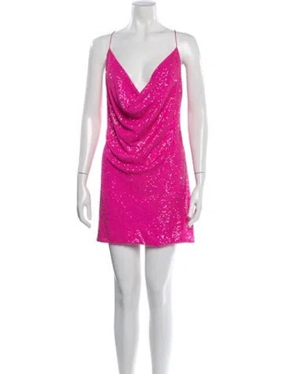 Pre-owned Jay Godfrey Cowl Neck Mini Dress In Pink