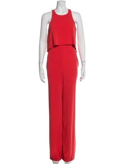 Pre-owned Jay Godfrey Crew Neck Jumpsuit In Red