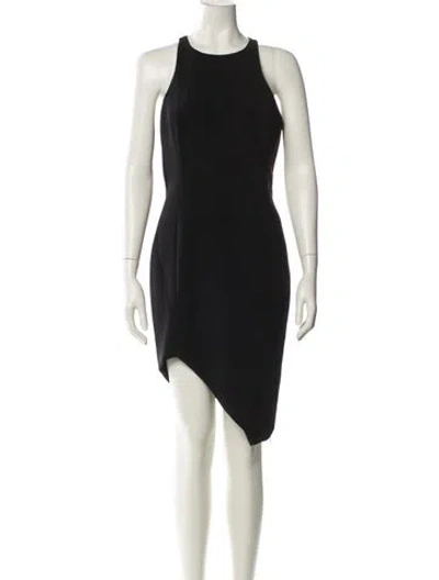 Pre-owned Jay Godfrey Crew Neck Knee-length Dress In Black