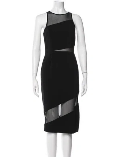 Pre-owned Jay Godfrey Crew Neck Knee-length Dress In Black