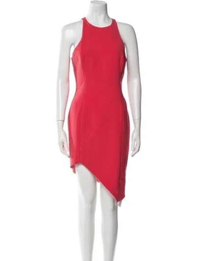 Pre-owned Jay Godfrey Crew Neck Knee-length Dress In Red