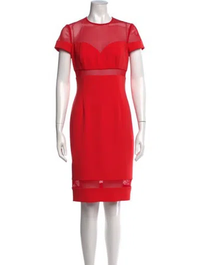 Pre-owned Jay Godfrey Crew Neck Knee-length Dress In Red