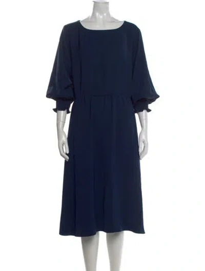 Pre-owned Jay Godfrey Crew Neck Midi Length Dress In Blue