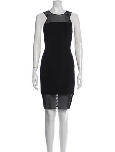 Pre-owned Jay Godfrey Crew Neck Mini Dress In Black