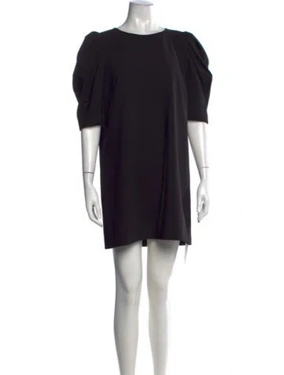 Pre-owned Jay Godfrey Crew Neck Mini Dress In Black