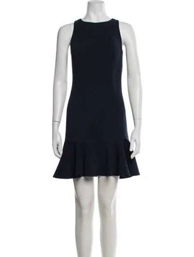 Pre-owned Jay Godfrey Crew Neck Mini Dress In Blue