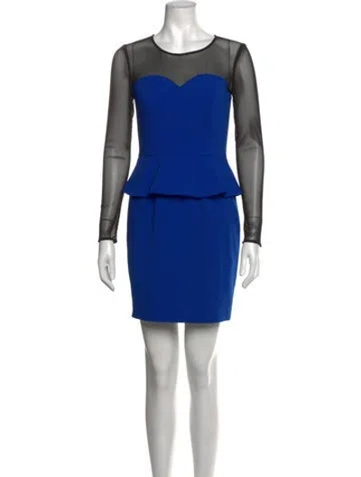 Pre-owned Jay Godfrey Crew Neck Mini Dress In Blue