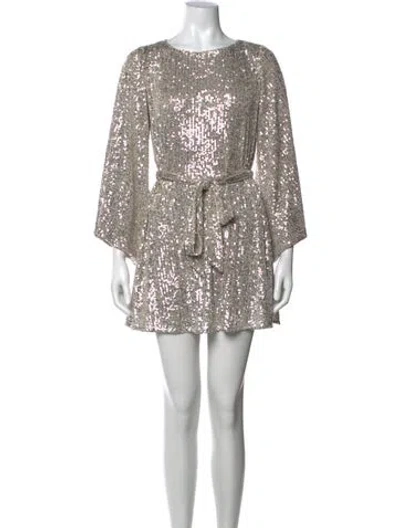 Pre-owned Jay Godfrey Crew Neck Mini Dress In Neutral