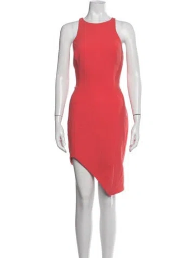 Pre-owned Jay Godfrey Crew Neck Mini Dress In Red