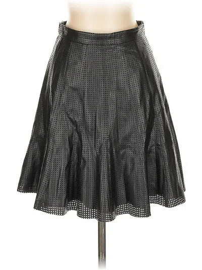 Pre-owned Jay Godfrey Faux Leather Skirt In Black