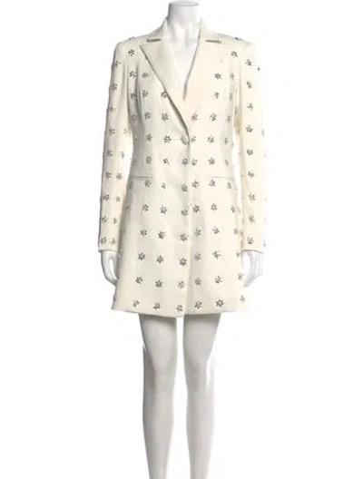 Pre-owned Jay Godfrey Floral Print Mini Dress In Neutrals
