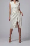 Jay Godfrey Gino Belted Midi Dress In White In White