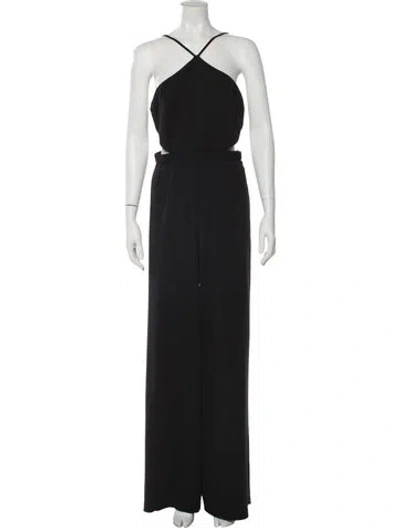 Pre-owned Jay Godfrey Halterneck Jumpsuit In Black