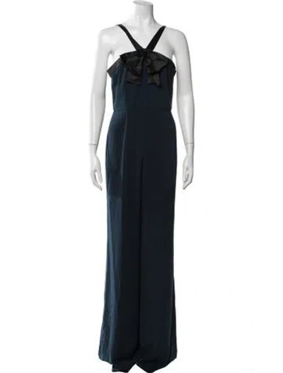 Pre-owned Jay Godfrey Halterneck Jumpsuit In Blue