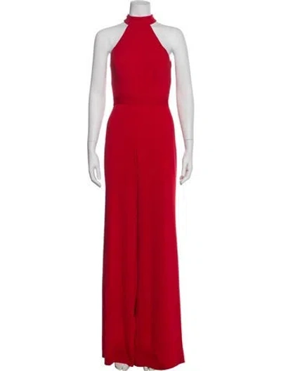 Pre-owned Jay Godfrey Halterneck Jumpsuit In Red