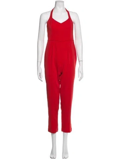 Pre-owned Jay Godfrey Halterneck Jumpsuit In Red