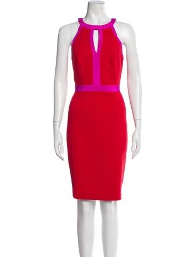 Pre-owned Jay Godfrey Halterneck Knee-length Dress In Red