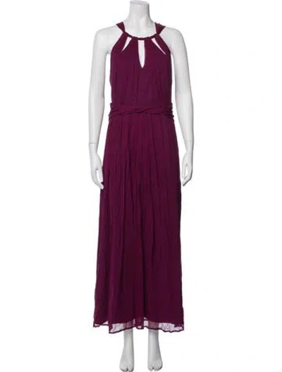 Pre-owned Jay Godfrey Halterneck Long Dress In Purple