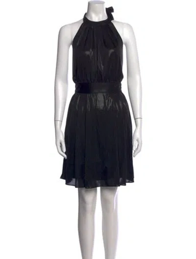 Pre-owned Jay Godfrey Halterneck Mini Dress In Black