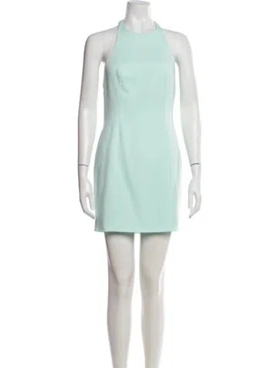 Pre-owned Jay Godfrey Halterneck Mini Dress W/ Tags In Green
