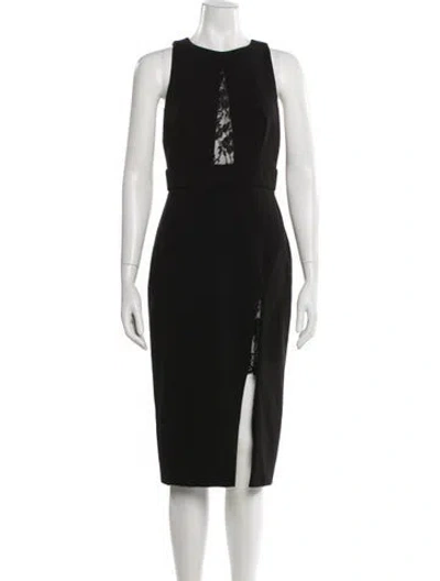 Pre-owned Jay Godfrey Lace Pattern Knee-length Dress In Black