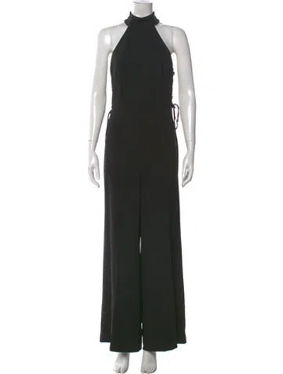Pre-owned Jay Godfrey Mock Neck Jumpsuit In Black