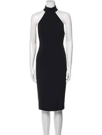 Pre-owned Jay Godfrey Mock Neck Knee-length Dress In Black