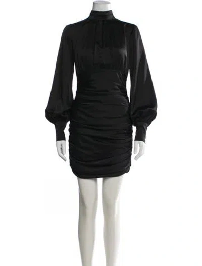 Pre-owned Jay Godfrey Mock Neck Mini Dress In Blue