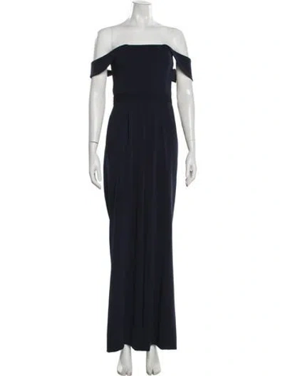 Pre-owned Jay Godfrey Off-the-shoulder Jumpsuit In Blue