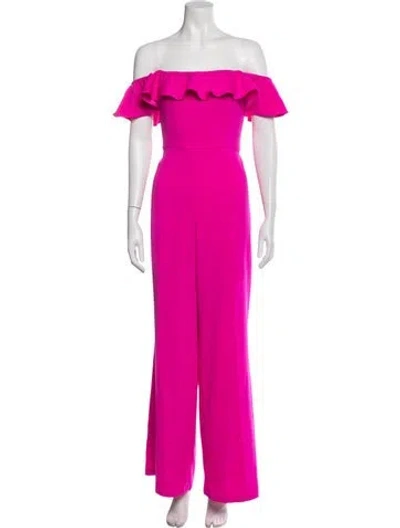 Pre-owned Jay Godfrey Off-the-shoulder Jumpsuit In Pink