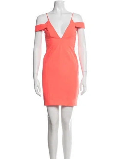 Pre-owned Jay Godfrey Off-the-shoulder Mini Dress In Orange