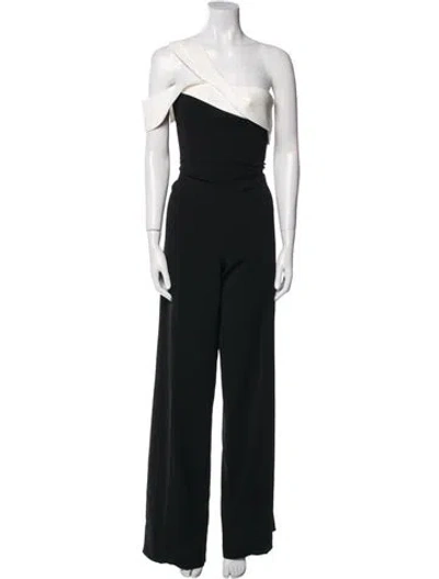 Pre-owned Jay Godfrey One-shoulder Jumpsuit In Black