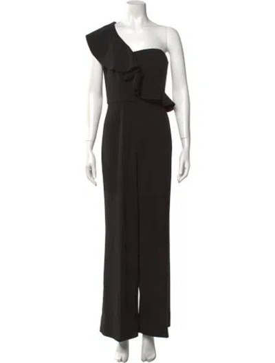 Pre-owned Jay Godfrey One-shoulder Jumpsuit In Black
