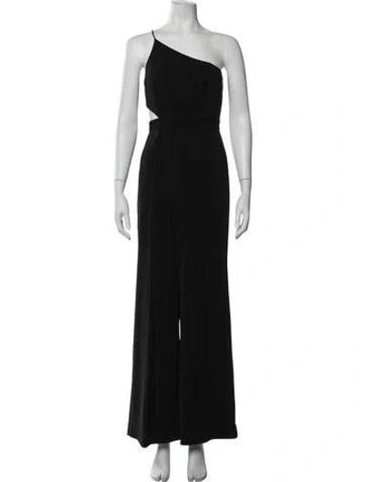 Pre-owned Jay Godfrey One-shoulder Jumpsuit In Black
