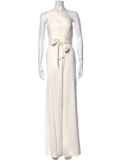 Pre-owned Jay Godfrey One-shoulder Jumpsuit In Neutral